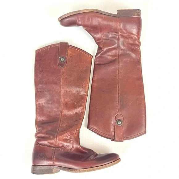 Frye Melissa Button Cognac Boots - Size 6 - Picture 5 of 11